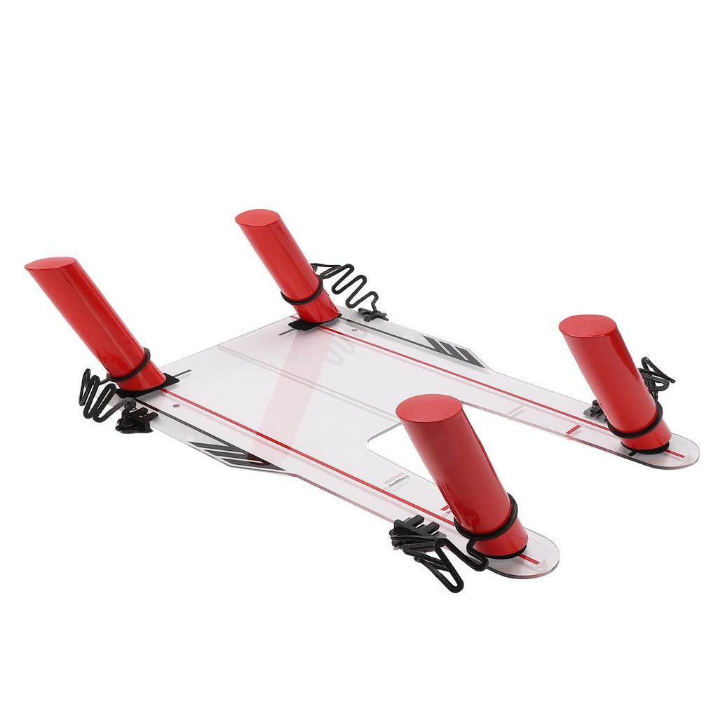 Club Swing Trainer Aiming Hitting Trainer Swing Training Mirror 4 Red Hook and Loop Fastener Directional Rods Acrylic
