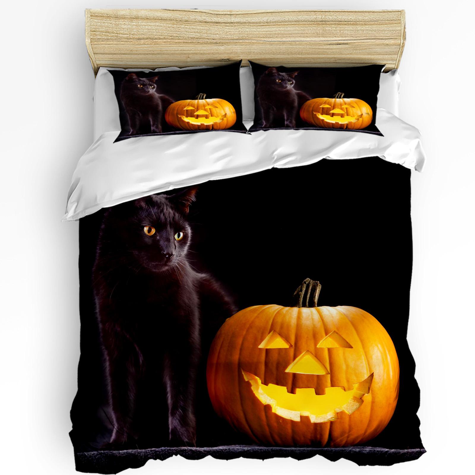 

Набор постельного белья из 3 предметов с акварельным рисунком тыквы на День благодарения для спальни, для двуспальной кровати, домашний текстиль, пододеяльник, покрывало, наволочка EU single(135x200cm)