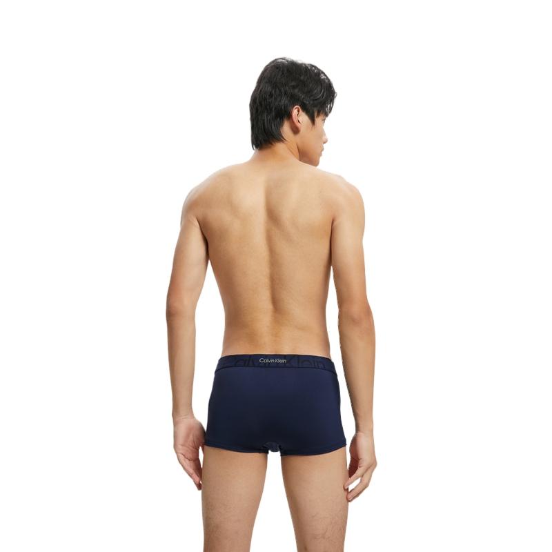 Calvin Klein Double Gravity Jacquard Waistband Soft Anti-Chafing Boxer Shorts Men Boxer Shorts Deep-Blue NB3312VN7
