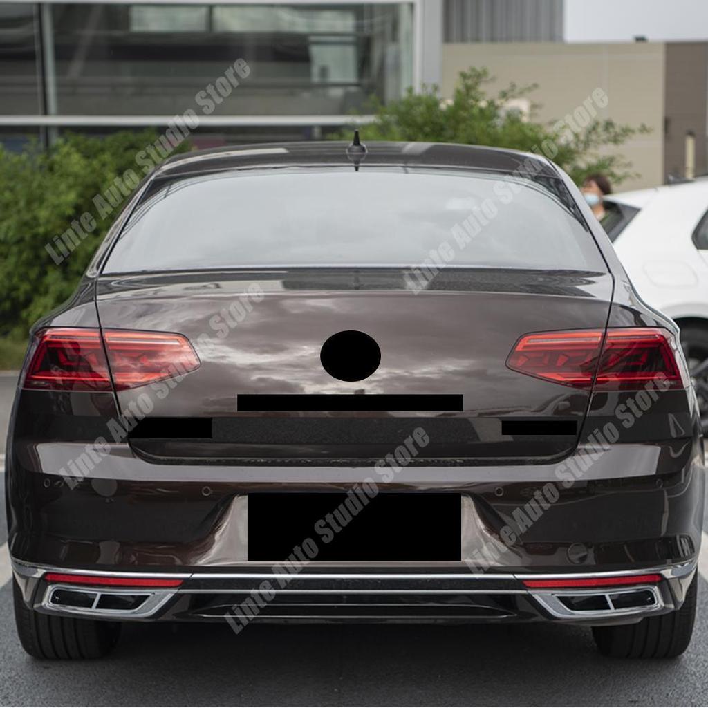 For Volkswagen Passat B8.5 2019 2020 2021 2022 2023 Rear Bumper Silver Plating Decorative Strip Spoiler Splitter BodyKits Tuning