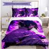 Sasuke Uchiha Pattern Printed 3PCS Bedding Set, Soft Skin-Friendly Washable Duvet Cover & Pillowcases Set