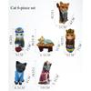 6Pcs Cat Nativity Figurines Set, Resin Kitten Christmas Decor, Cute Cat Themed Nativity Scene Ornaments, Funny Holiday Home Decor Gift
