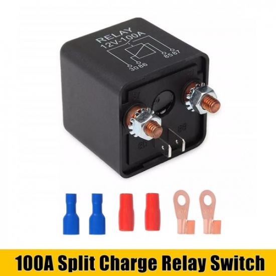

12V DC 100 Amp 4 Pin Split Charge Continuous Duty SPST Relay For Car Starter