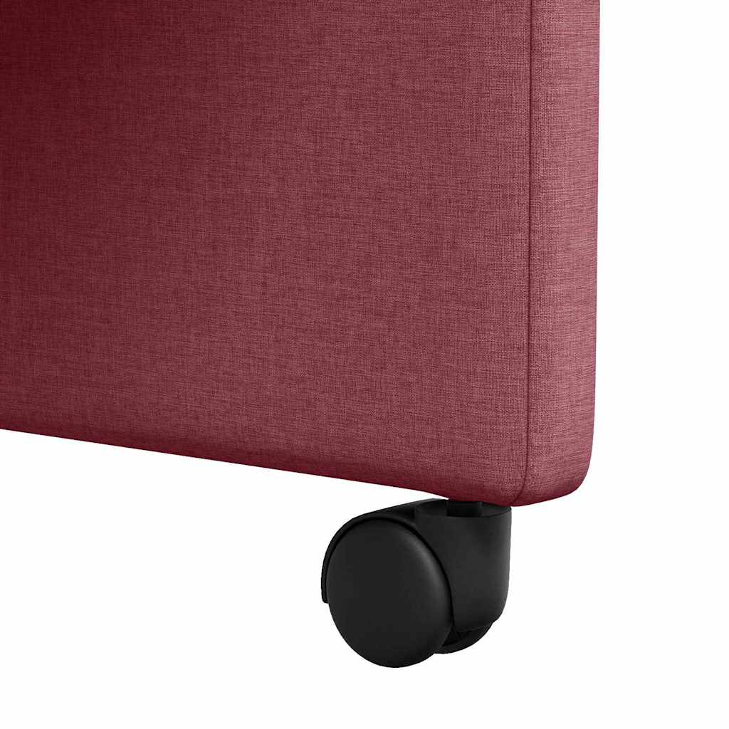 Dining Chairs with Casters 2 pcs Burgundy 57 x 66 x 94 cm Fabric