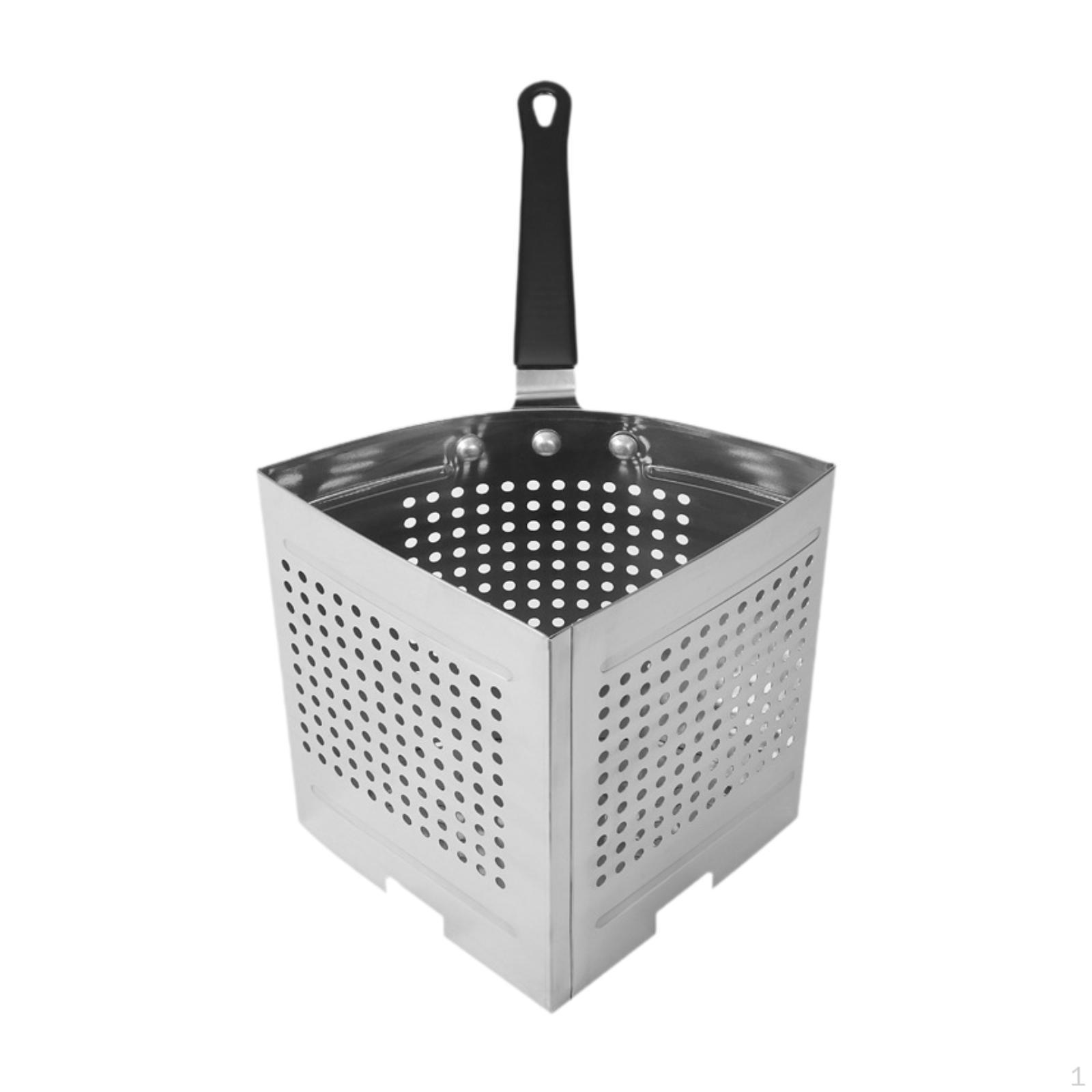 

Pasta Cooker Strainer Basket Insert Stainless Steel Multipurpose for Rinsing Grains 2x2x7inch Sturdy