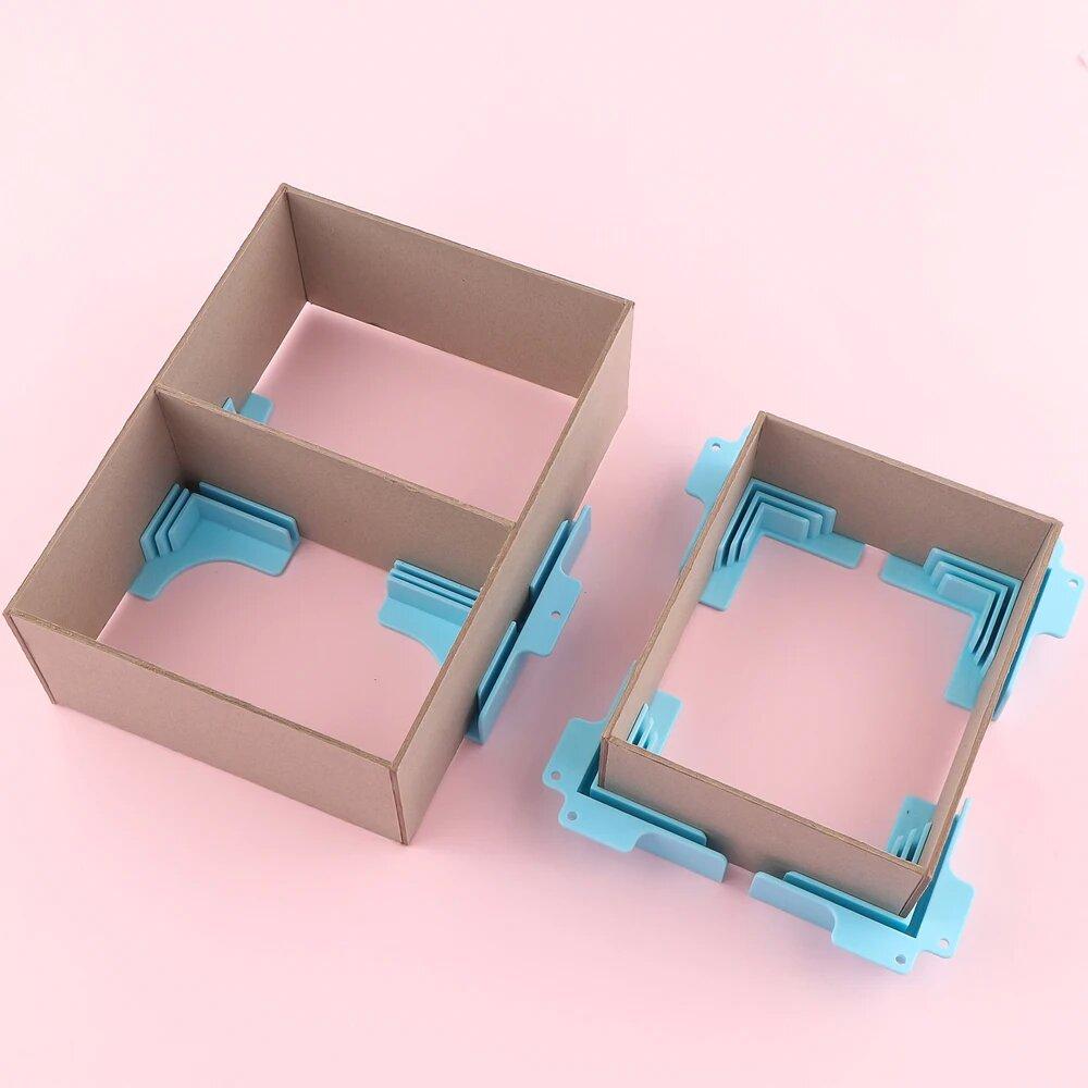 Corner Guides for Chipboard Boxes Divider Assembly Clamps for Gift Box Making DIY Scrapbooking Book Cover Dioramas Decoration