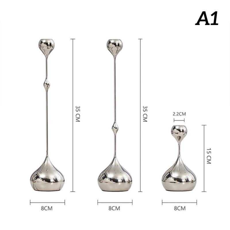 INS Water Drop Candlestick Metal Candle Holder Nordic Romantic Atmosphere Home Decorations Wedding Photography Props (NO Candle)