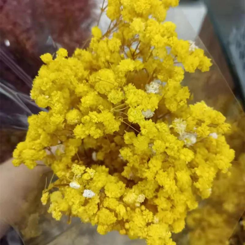 90g Dried Baby Breath Flower Bouquet Natural Dry Flowers Gypsophila Valentines Day Wedding Decoration Home Table Christmas Decor