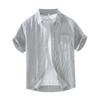 Foreign Trade Surplus Summer Vertical Striped Business Casual Short-Sleeve Men's Shirt, High-End Pure Cotton Half-Sleeve Commuter Shirt