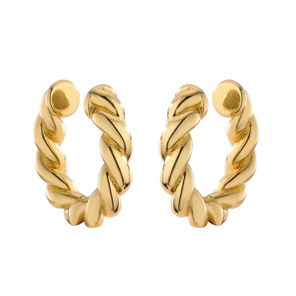 HECHENG,Fashion Ear Cuffs Without Piercing Ear Clip Earrings Non-Piercing Fake Cartilage Earrings For Women Zircon