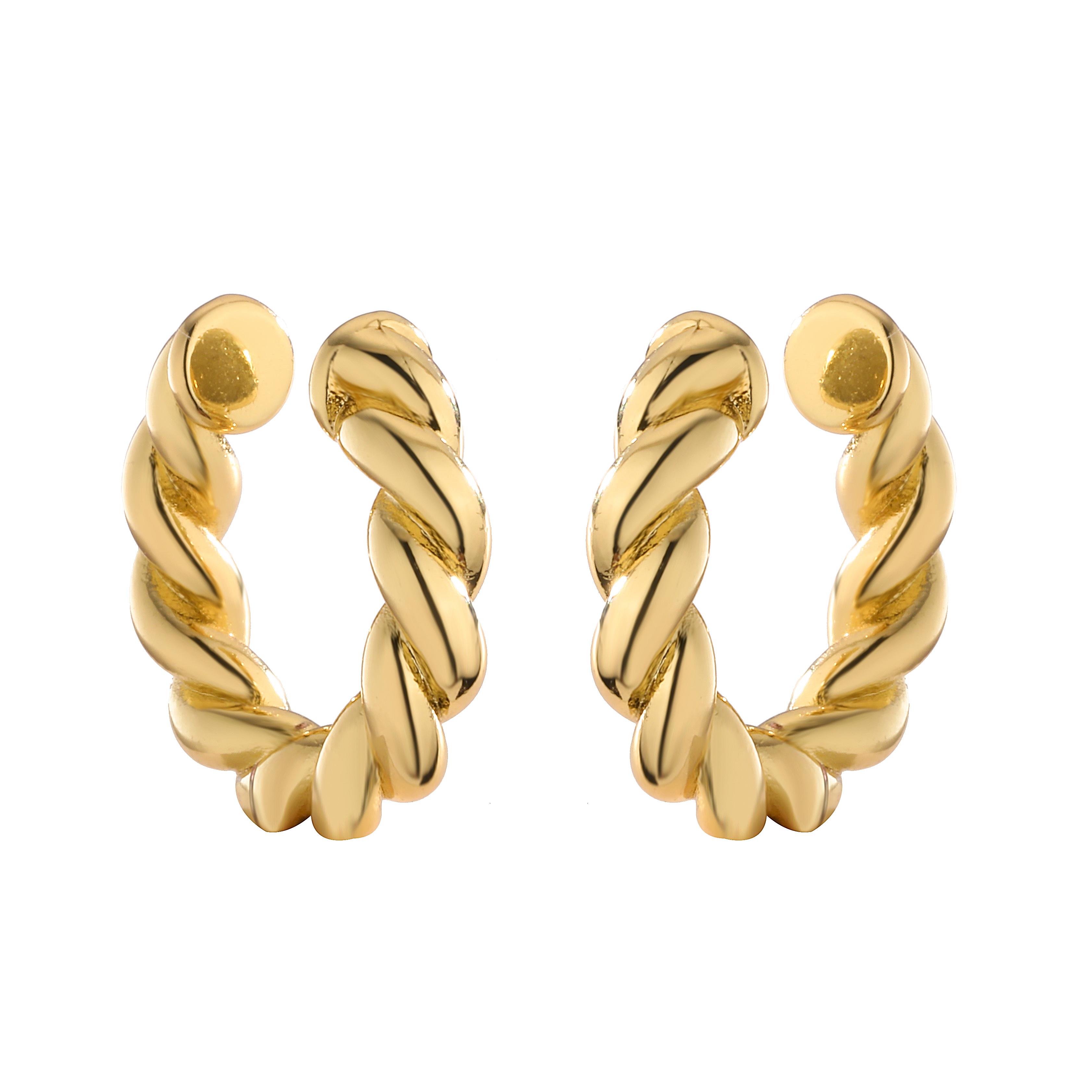 

HECHENG,Fashion Ear Cuffs Without Piercing Ear Clip Earrings Non-Piercing Fake Cartilage Earrings For Women Zircon
