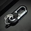 Men's Double Ring Keychain Fashion Business Key Holder Metal Key Buckle Car Styling Accessory Gift