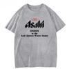 Summer Bestseller Japan Asahi Beer Tshirt Asahi Japanese Beer Shortsleeved Japanese Loose Summer Unisex and WOMEN Couple Top