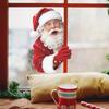 Decorazione Finestra Adesivo Finestra Babbo Natale Sonda Simulazione 3D Decorazione Abbellimento Finestra Vetro Casa Natale