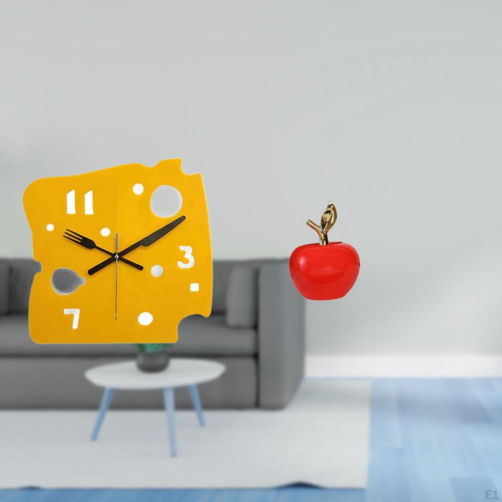 Nordische Minimalistische Käseuhr Statue Ornament Ruhige Acryl Wand Keramik Figur Obst