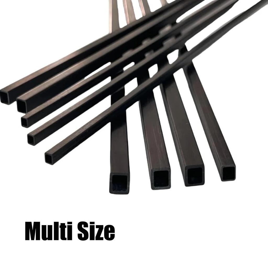 1/2/3pcs Carbon Fiber Square Tube 3mm~10mm , 250/500mm Length,Outer Inner Square Carbon Fiber Pipe