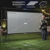 100 Inch 16:9 HD 4K/8K Projector Screen with Stand, Portable Double-Sided Screen with Foldable Tripods, White