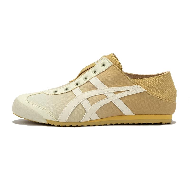 New Onitsuka Tiger MEXICO 66 Anti Slip Wear Resistant Low Top Casual Shoes Unisex Yellow White 1183C262-100