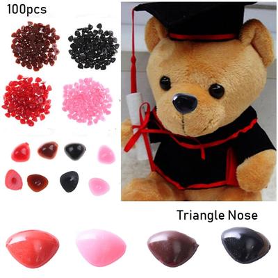100pcs New Bear Buttons Toys Triangle Nose Doll Noses Safety Parts Dolls Accessories