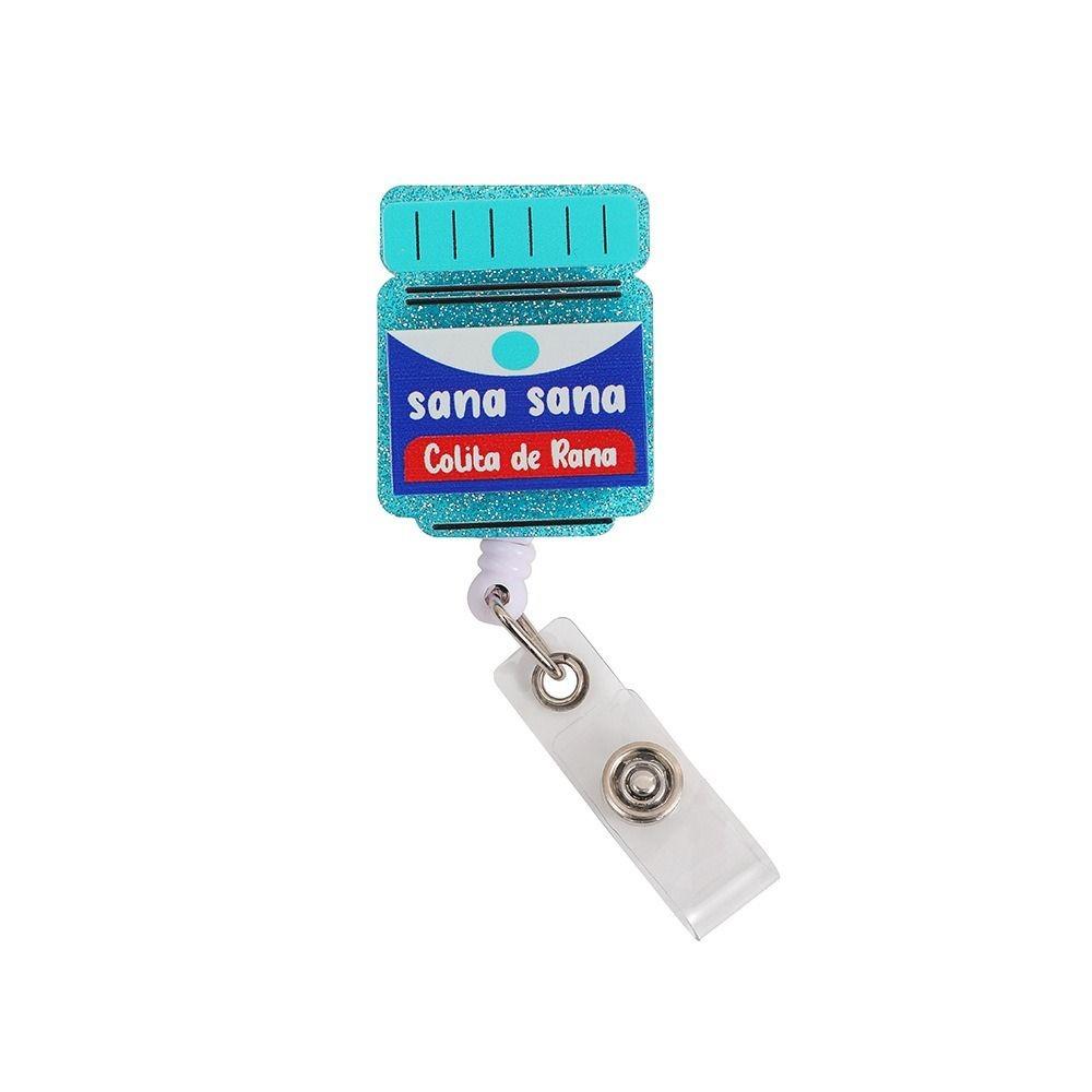 High Resilience Organs Badge Clip Stretchable Name Card Holder  Employee Welfare