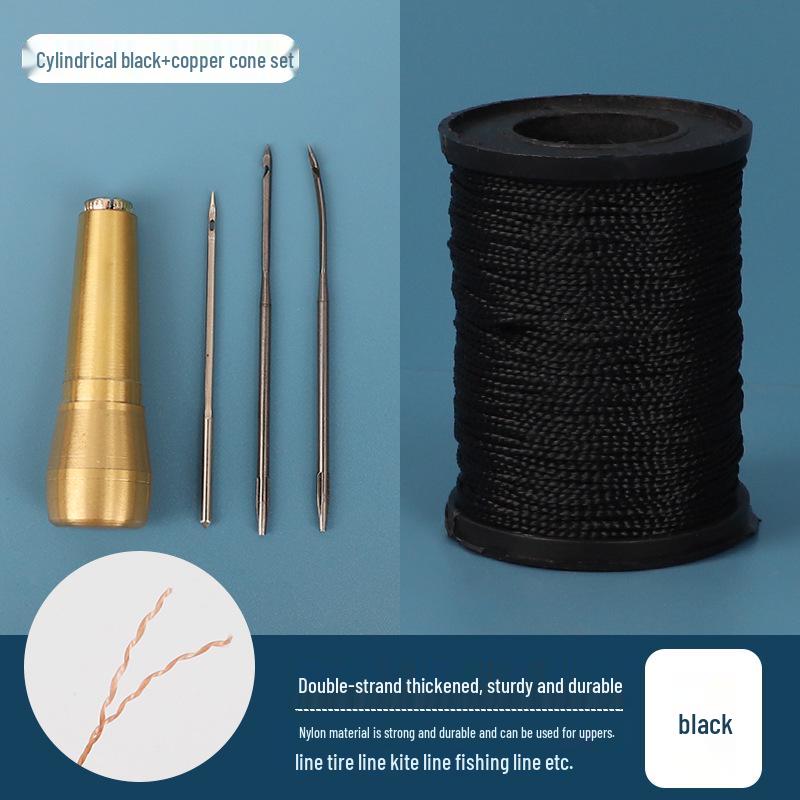 Shoe & Tire Repair Nylon Thread Set: Ideal for Shoes, Kites, Fishing, Hand Sewing, and Binding with Needle.
