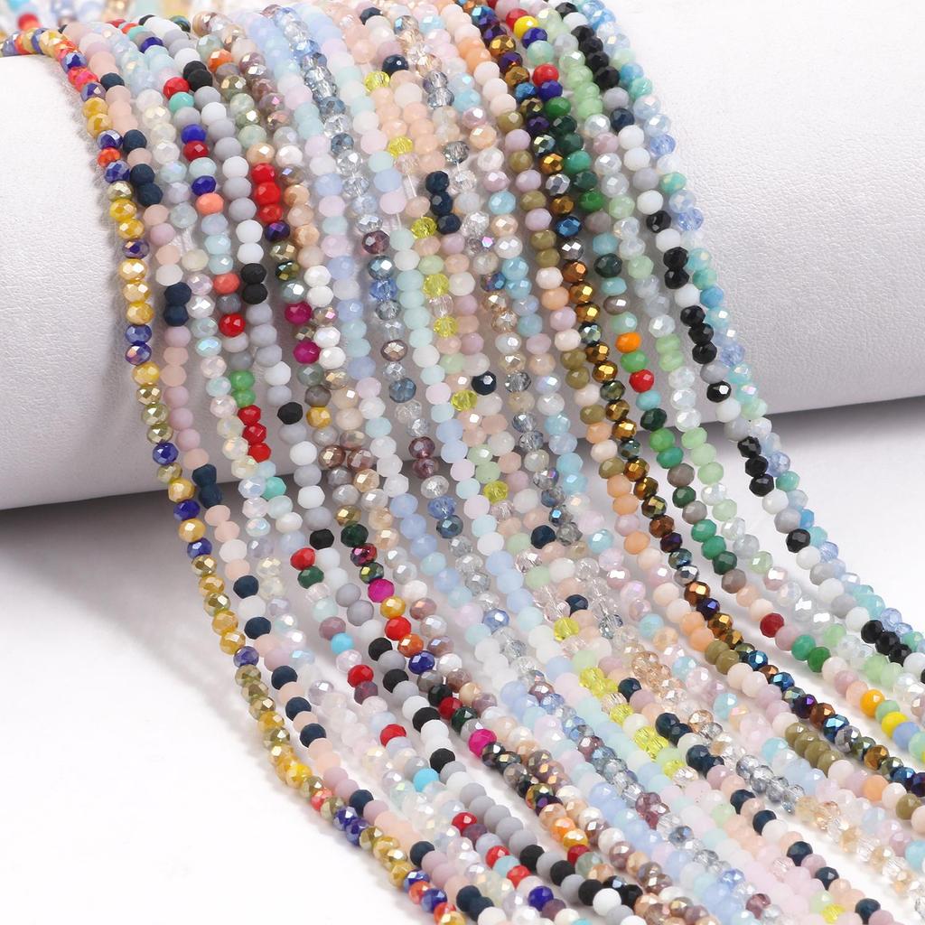 2x3mm Rondell Faceted Crystal Quartz Loose Waist Beads For Jewelry Making DIY Woman Charms Bracelet Necklace Earrings Accessorie