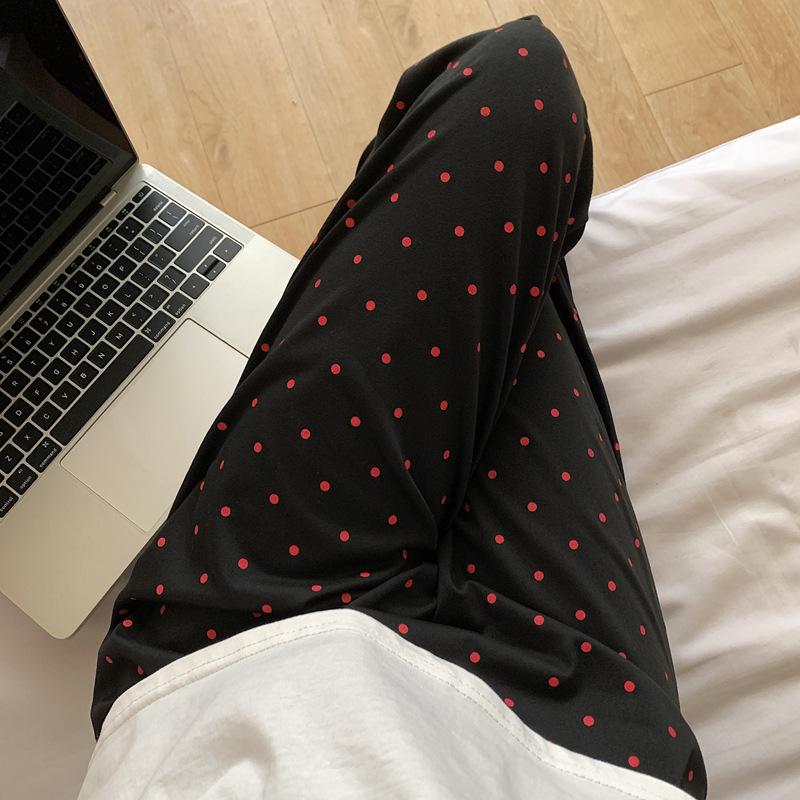 

Женские свободные пижамные брюки весна/лето : Легкие, универсальные брюки для дома и прогулок, устойчивые к комарам, идеально подходят для использования в общежитии. XXL for 125-140 lbs