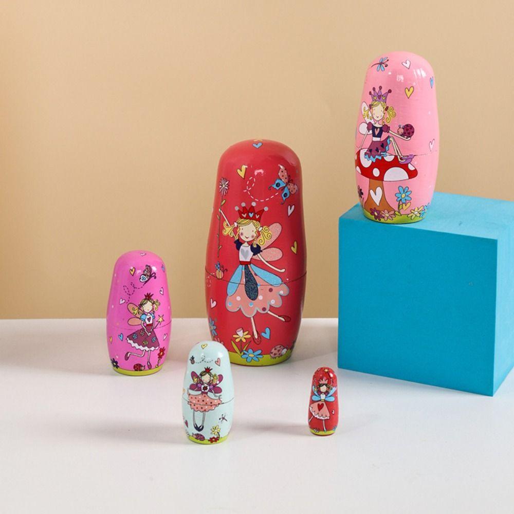 Wood Animal Matryoshka Doll Smooth Wooden Stacking Dolls Tiger Puppy Nesting Dolls  Xmas