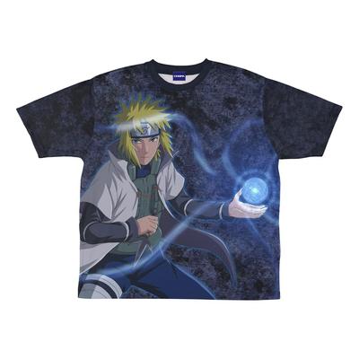 [Official] NARUTO Shippuden Original Illustration Minato Namikaze Double-Sided Full Graphic T-Shirt, XL Size