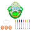 1 Set DIY Egg Toys Manual with Pen Hand-eye Coordination Color Cognition Brain Development Entertainment Smooth Easter Egg Machine Drawing Toys Gift