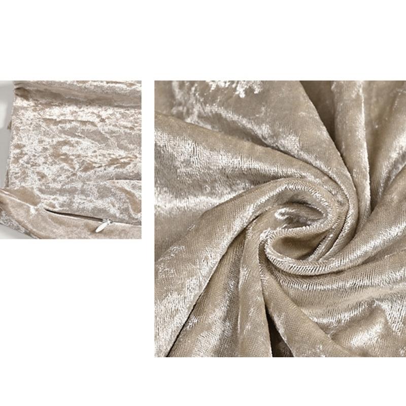 Elegant Solid Color Stretch Velvet Pillowcase Cushions Cover Easy to Install and Remove for Home Decoration 450x450mm