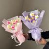 Artificial Flowers Crochet Bouquet Handmade Sunflower Daisy Rose Bouquet Eternal Flower Valentines Day Mothers Day Birthday Gift