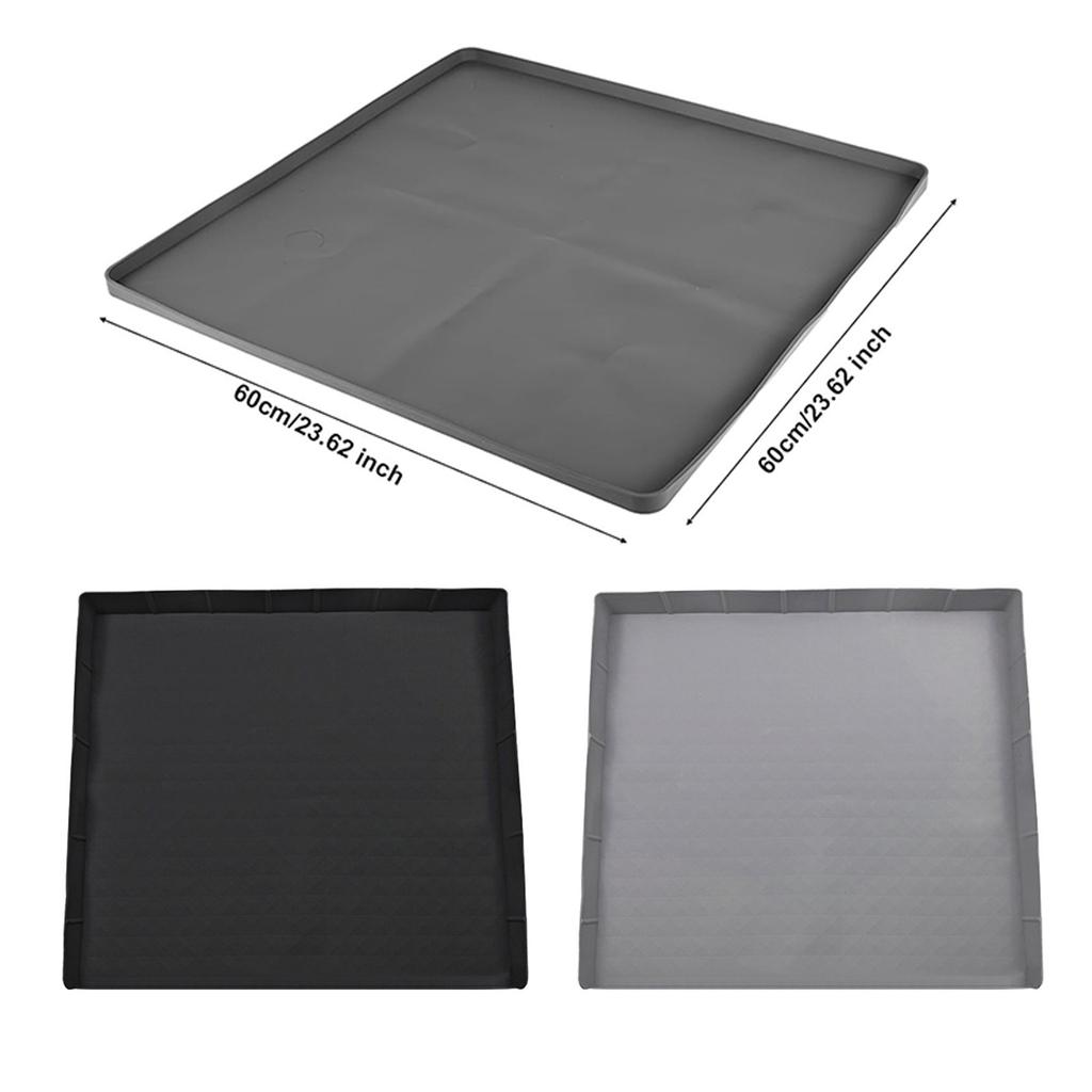 23.62x23.62in Silicone Drip Pan Easy To Clean Waterproof Refrigerator Floor Protector Mat Suitable for Small Fridge Use