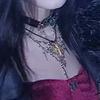 Barbed Wire Necklace  Gothic Thorns Metal Barbed Wire Chain Necklace Jewelry for Men Women Y2K Chain