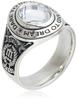 Monroe Narrow Message College 925 Sterling White Cubic Japanese Size 18 Dr. Ring, Silver, Zirconia, FC-215-SV-WCZ-18,