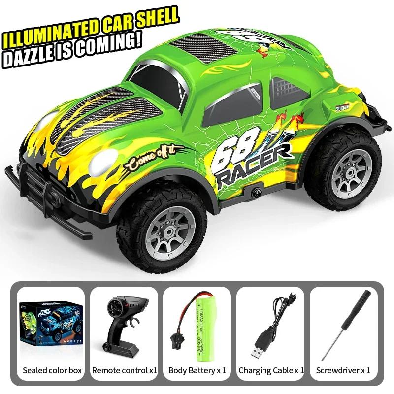 2.4G Rc Sports Pickup Drift Car Lights Remote Control High Speed Climbing Off-Road Pvc Racing Vehicle Kids Toys Young Boys Christmas
