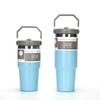 30Oz stainless steel car cup ice cream cup straw vacuum cup coffee cup thermos cup water cup