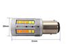 2 pezzi lampadina P21/5W LED BAY15D 12-24V 21/5W bianco-arancione senza errore Off-Road