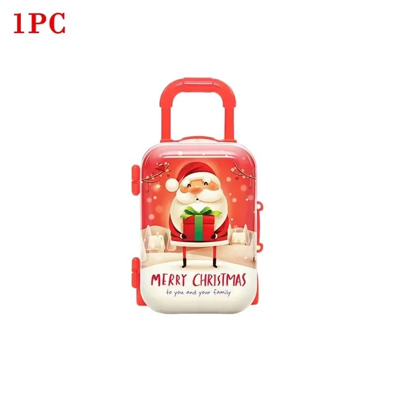 30PCS Doll Travel Suitcase Mini Size Carry-on Trolley Case Simulation Luggage Doll Accessories Christmas Candy Box Plastic