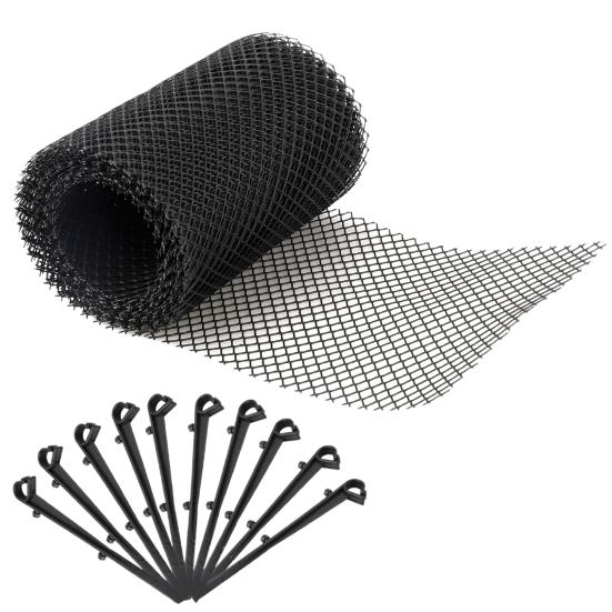 1 Roll Anti-clogging Gutter Guard Flexible PP Multifunctional Drain Protector Adjustable Mesh Netting for Home