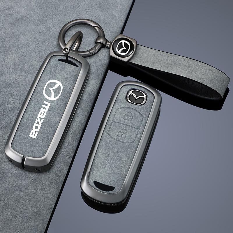 2025 Hot Zinc Alloy Car Key Case Holder Key Accessories Keychain For Mazda 3 6 Cx30 Cx9 Cx5 Cx8 MX5 MX30 X5 X9 Ss30 Key Cover ke