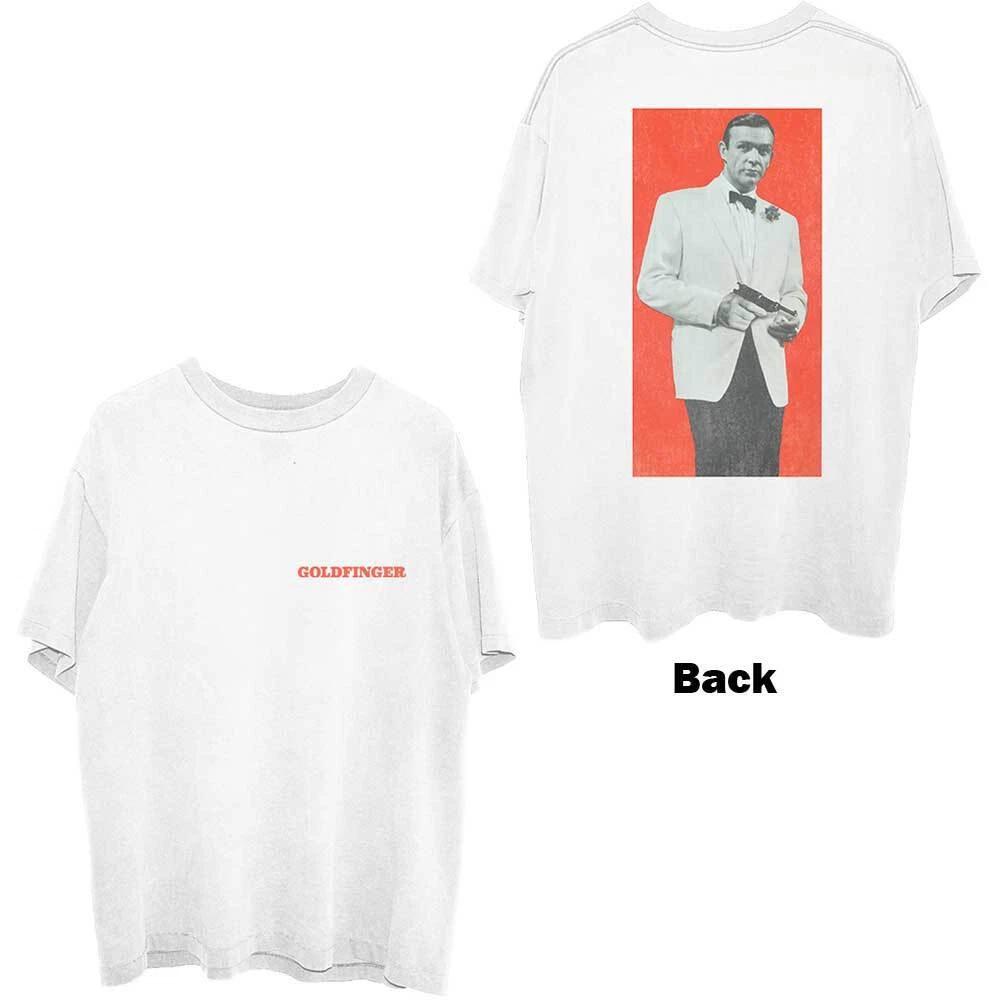 James Bond 007 Unisex TShirt Goldfinger Profile (Back Print) S