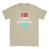 Lässige Grönland Flagge T-Shirts Herren O-Ausschnitt 100% Baumwolle T-Shirt Kurzarm T-Shirts Geburtstagsgeschenk Oberteile