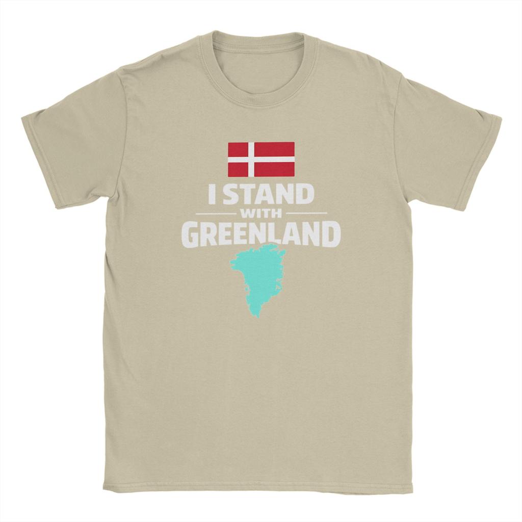 Lässige Grönland Flagge T-Shirts Herren O-Ausschnitt 100% Baumwolle T-Shirt Kurzarm T-Shirts Geburtstagsgeschenk Oberteile
