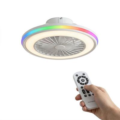 Ceiling Fan with RGB LED Light, Hidden Blades, 6 Speeds, DC Motor and Remote Control InnovaGoods FAN