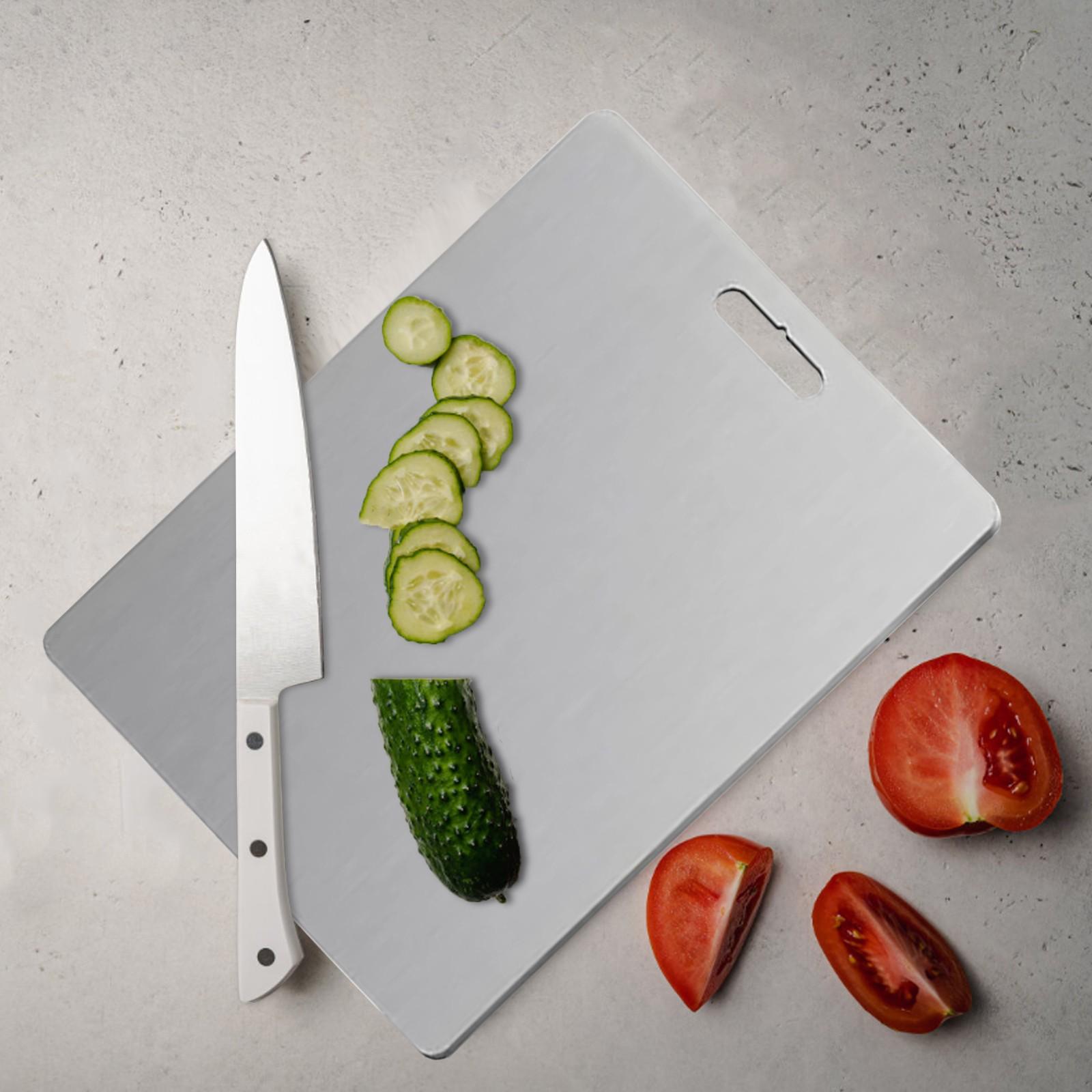 

Stainless Steel Cutting Board Stainless Steel Kitchen Cutting Board Cutting Edge Hygienic Durability Food Grade, Home Use, Non- One Size