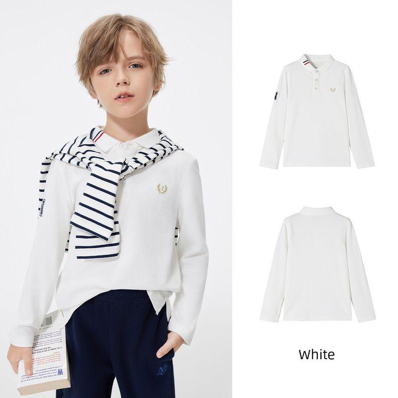 Navigare Italian Sailboat Boys' Polo Shirt 2026 Spring Children's Long-Sleeved T-Shirt Top