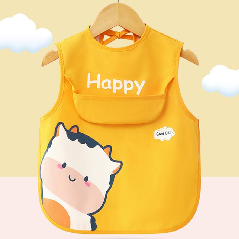 

Baby Smock Bibs Waterproof Long Sleeve Eating Feeding Art Apron Newborn Toddler Burp Cloths Fit 0-3 Years 0-3 Years