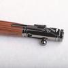 Brass Sandalwood Gun Handle Ballpoint Pen, Engravable Submachine Gun Design