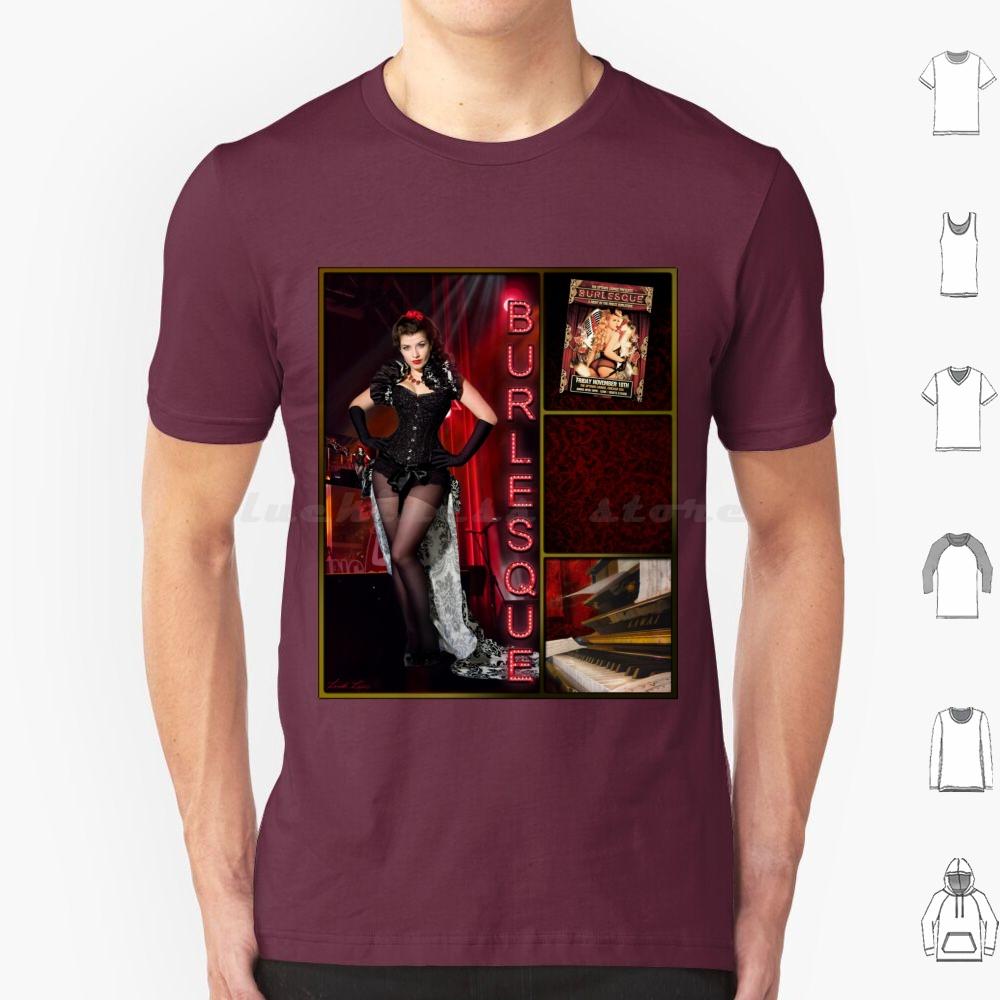 Dance SeriesBurlesque T Shirt Men Women Kids 6xl Dance Dancer Burlesque Music Triptych Red Woman Female Lindaleesart Linda